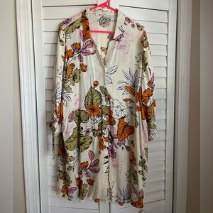 CUPSHE XL Floral Buttondown Dress